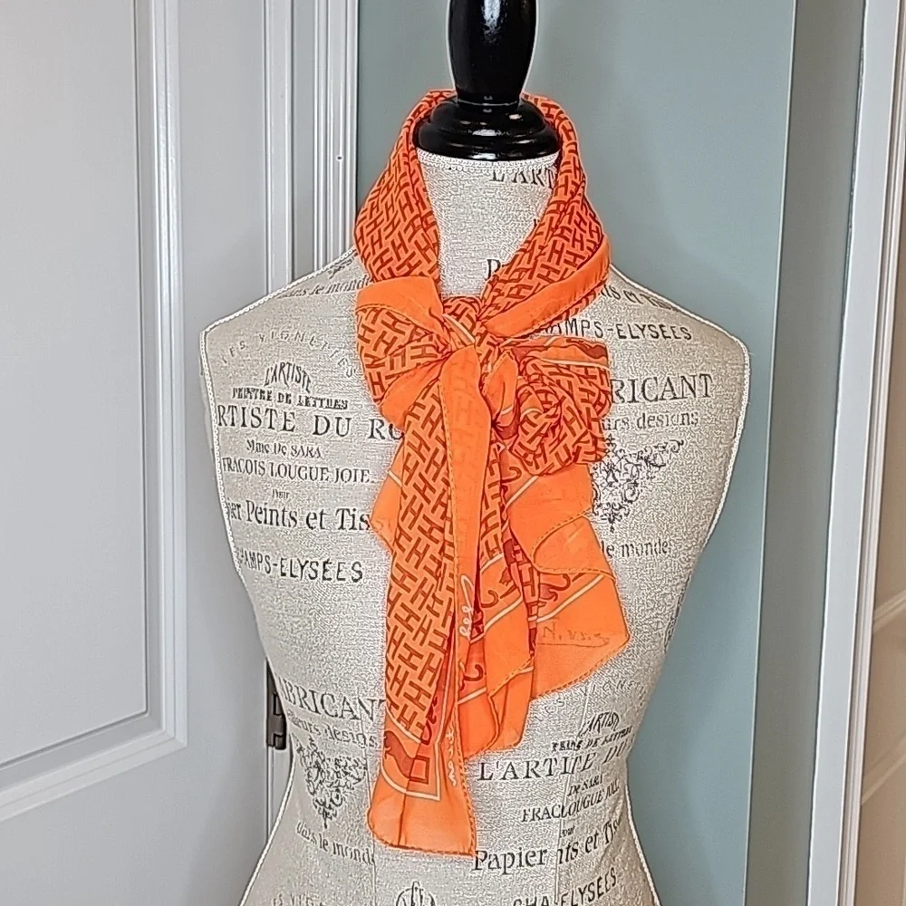 Effy Hematian Bright Orange Neck Scarf - OS